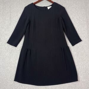 Sezane Black 3/4 Sleeves Fit and Flare Mini Dress Size 34